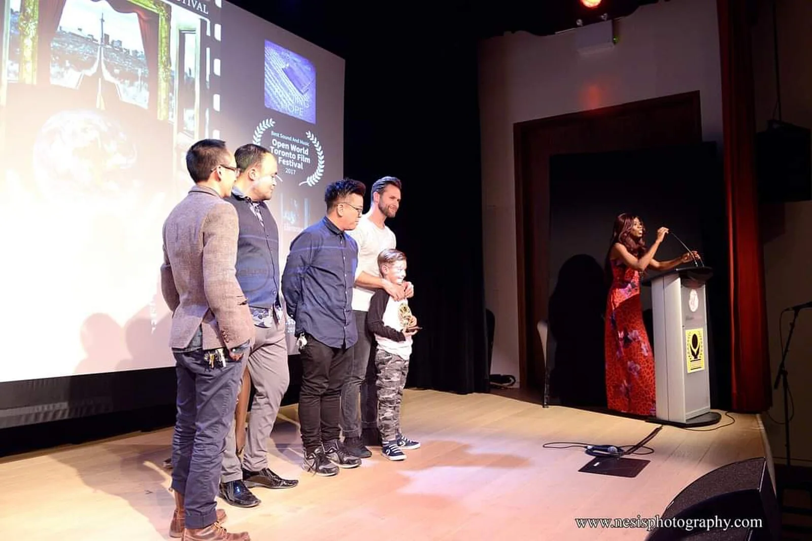 Awards on stage