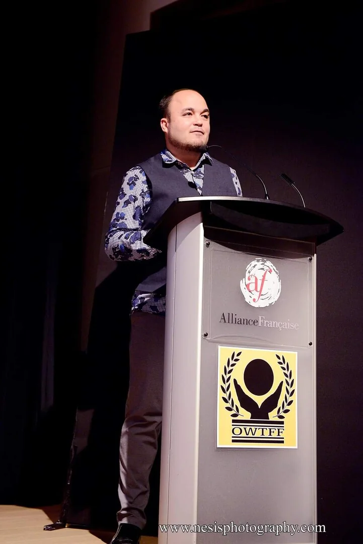 A voice at the podium